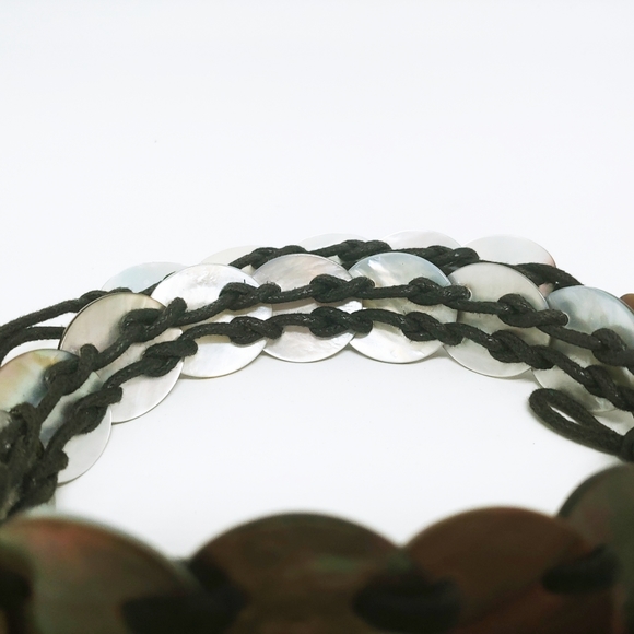 Sea Shell Womens Boho Abalone Belt  Sz: 32" 34"  - Picture 5 of 7